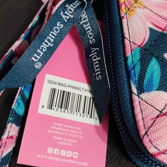 Simply Southern Ladies Floral Pink Wristlet Wallet   NWT - Picture 4 of 10